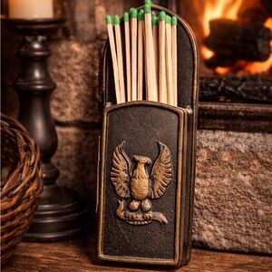 Vintage Iron Phoenix Match / Incense Holder/fireplace fixture 🐦‍🔥